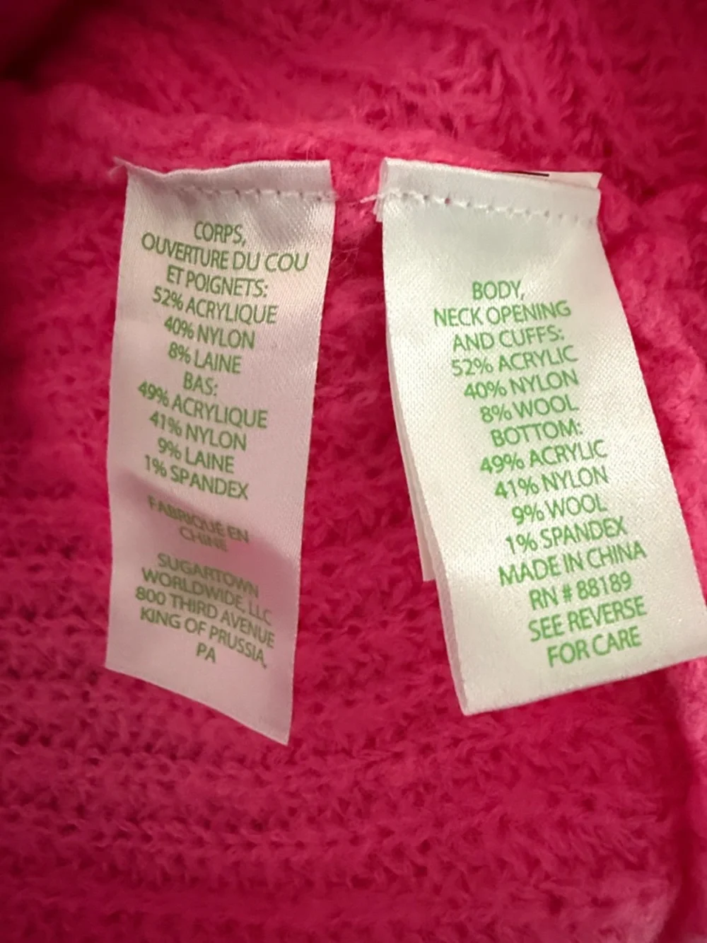 Lilly Pulitzer Bright Pink V-Neck Knit Sweater - Picture 5 of 6